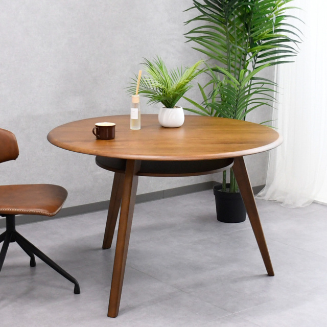 オーク無垢材 ダイニングテーブル 110cm 丸形 円形 OC12D [アウトレット:撮影品]