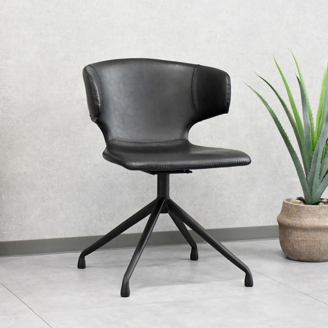 【アウトレット商品】 ダイニングチェア 回転 椅子 レザー