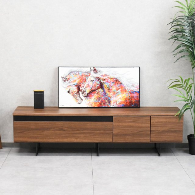 【アウトレット商品】 国産180cm幅テレビ台 半完成品 脚付き