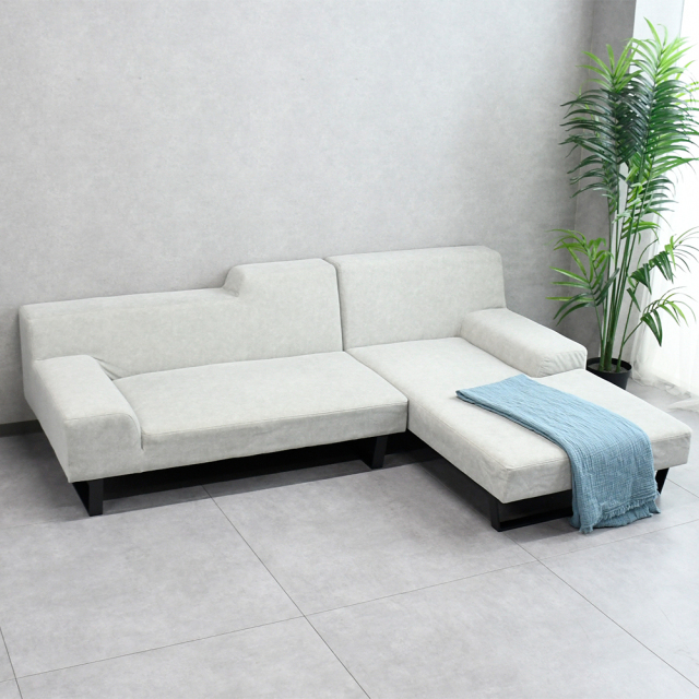 【アウトレット商品】 さらっとした生地の年中快適に使用できる カウチソファ