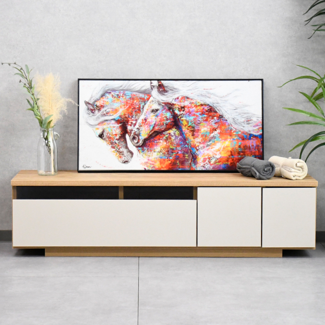 【アウトレット商品】 国産完成品140cm幅テレビ台 テレビボード