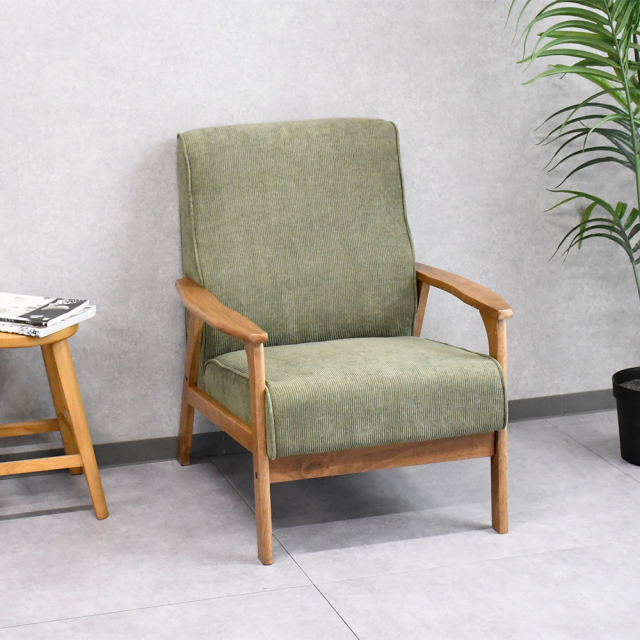 【アウトレット商品】 コーデュロイ 1人掛けソファ