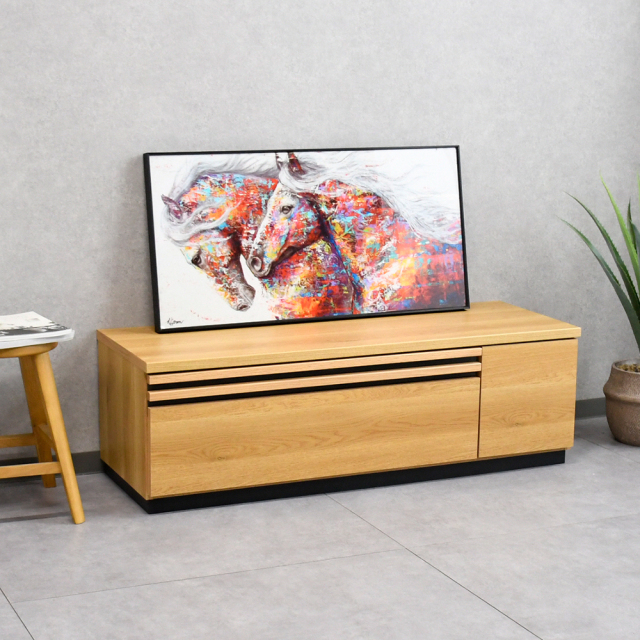 【新品アウトレット】 国産完成品120cm幅テレビ台 テレビボード オーク無垢 OA13F