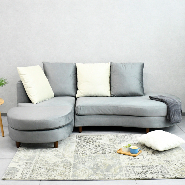 【アウトレット商品】 撥水生地のカウチソファ