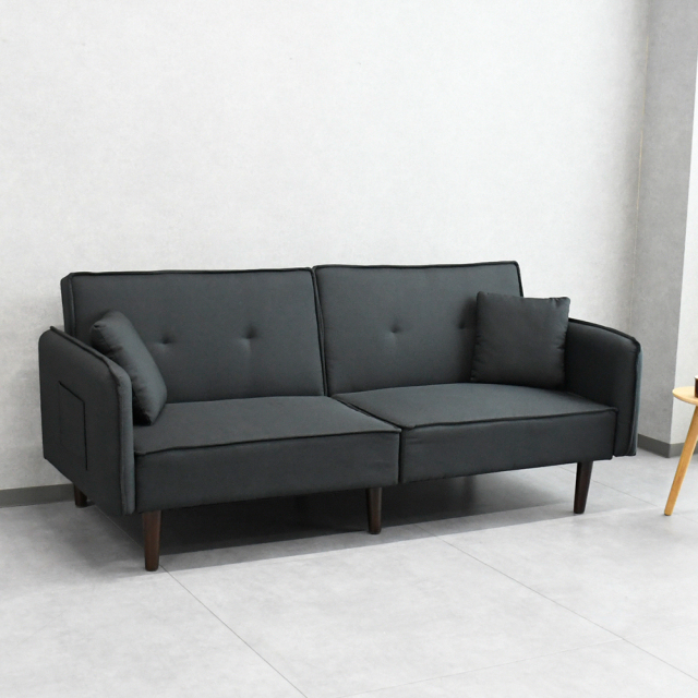 【アウトレット商品】 ソファーベッド 背もたれ分割リクライニング