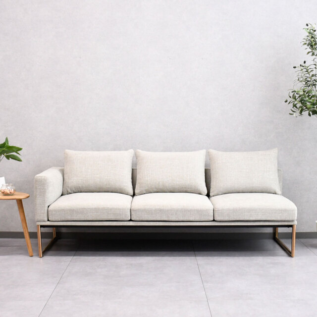 【アウトレット商品】アームレス3人掛けモダンソファ シギヤマ家具工業