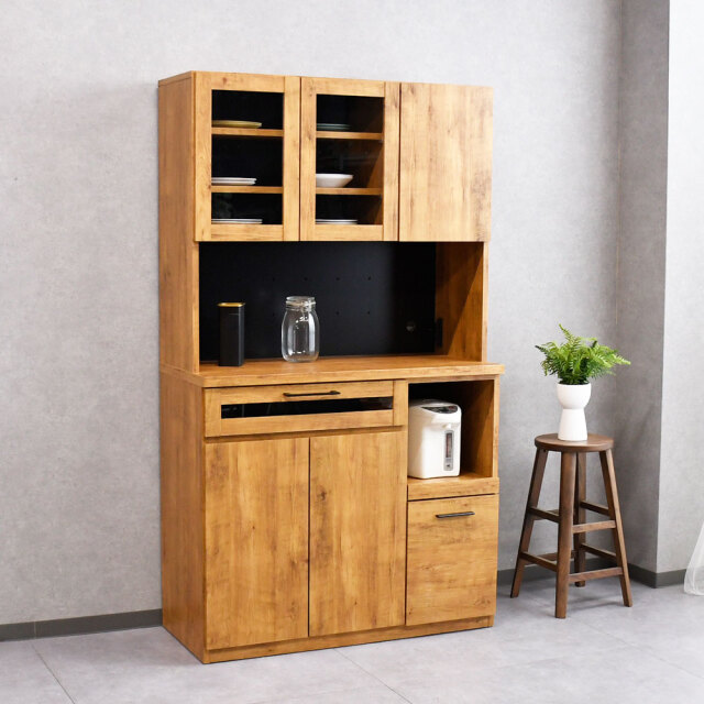 【アウトレット】開梱設置付き105cm幅食器棚 キッチンボード 