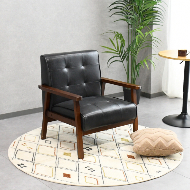 【アウトレット商品】 1人掛けモダンソファ