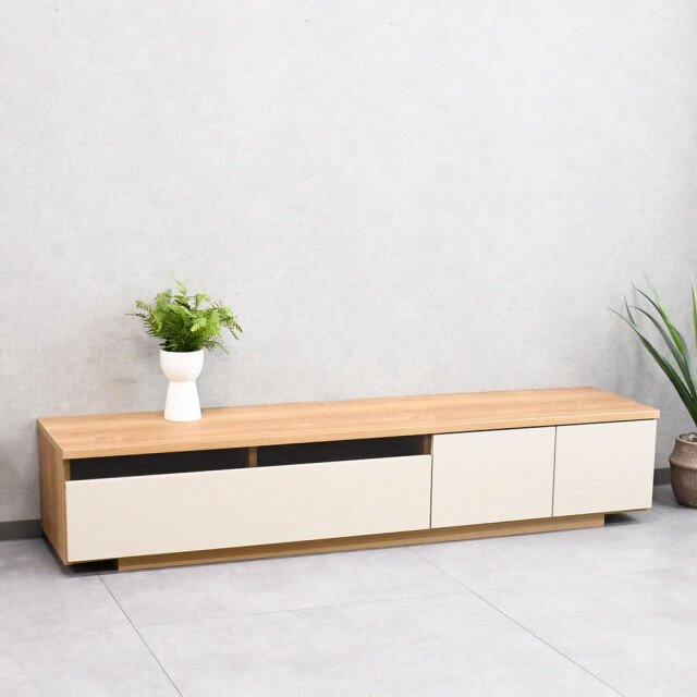 【アウトレット商品】国産完成品 180cm幅テレビ台 テレビボード FE12B