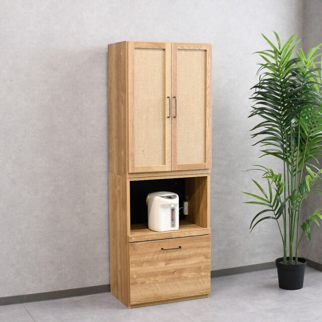 【アウトレット商品】国産完成品 60cm幅キッチンボード 食器棚 FE2A