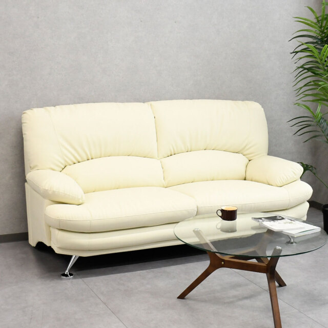【アウトレット】合成皮革3人掛けソファ スイート 関家具 FG23E