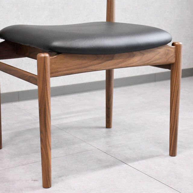 訳あり アウトレット アームレスダイニングチェア 無垢材 ブラウン系