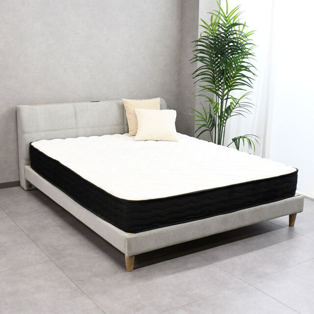 【新品アウトレット】クイーンベッドフレームのみ ファブリックベッド FH8A