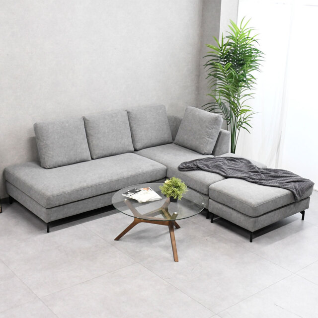 【新品アウトレット】傷に強いペットフレンドリーL字ソファカウチソファ FH8D