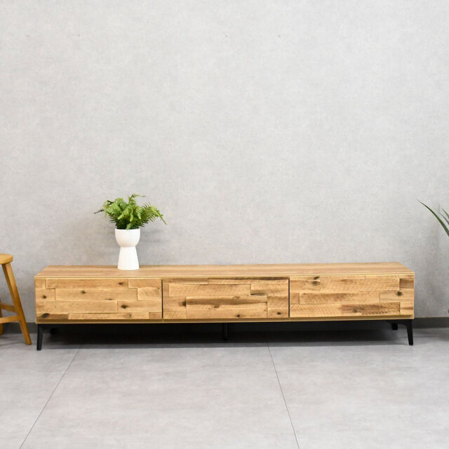 【新品アウトレット】国産半完成品180cm幅アカシア無垢材テレビボード テレビ台 FI1F