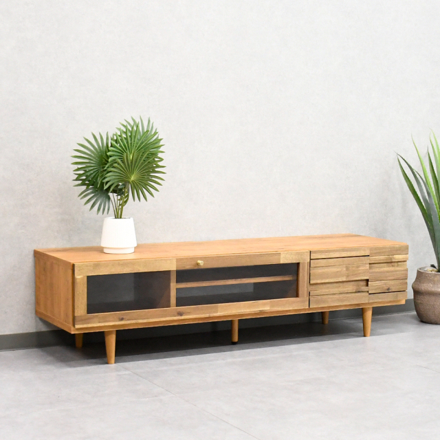 【アウトレット商品】 アカシア無垢 140cm テレビ台 テレビボード FB19A