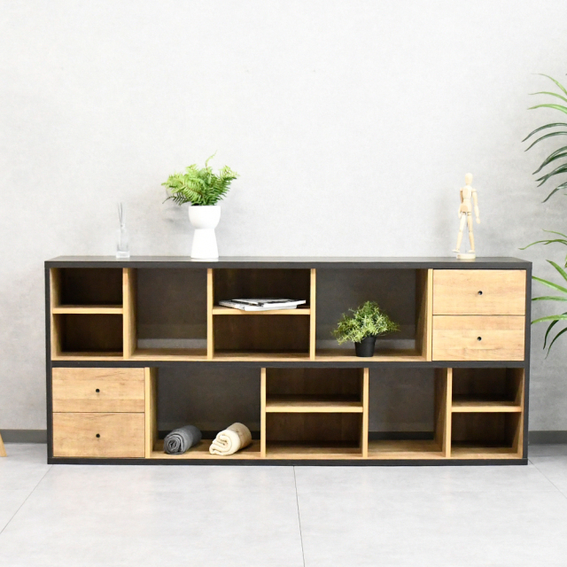 【アウトレット商品】180cm幅の国産完成品シェルフ FL26B