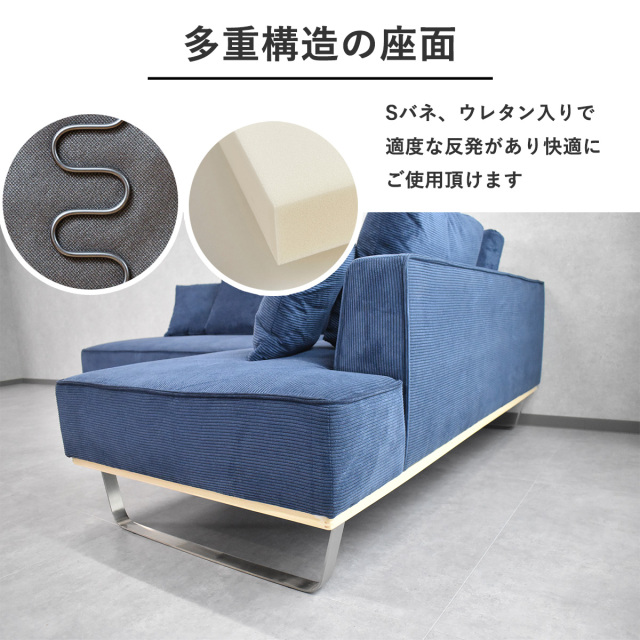 eーcasa ソファ ソファー カウチソファ クッション付き