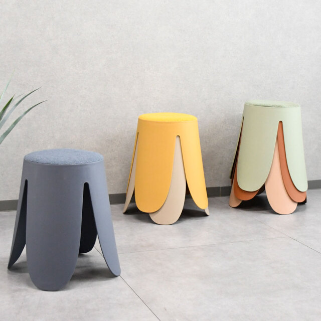 重ねられる！スタッキングアースカラースツール オットマン