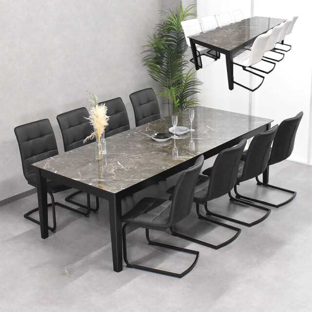 定価8万】大理石調ダイニングテーブル 淡く 