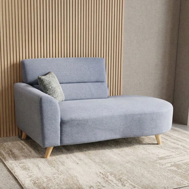 L時型 ファブリック カウチ ソファ 2人掛け