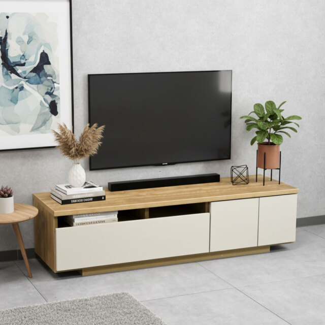 【新品アウトレット】国産完成品140cm幅テレビボード テレビ台 OA13B