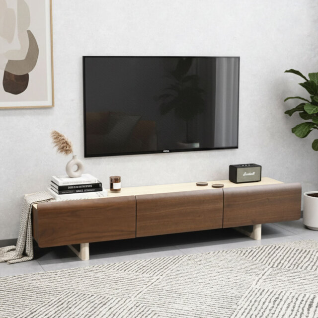 【新品アウトレット】セラミックトップ180cm幅テレビ台 ウォールナット無垢も使用 テレビボード OA13E