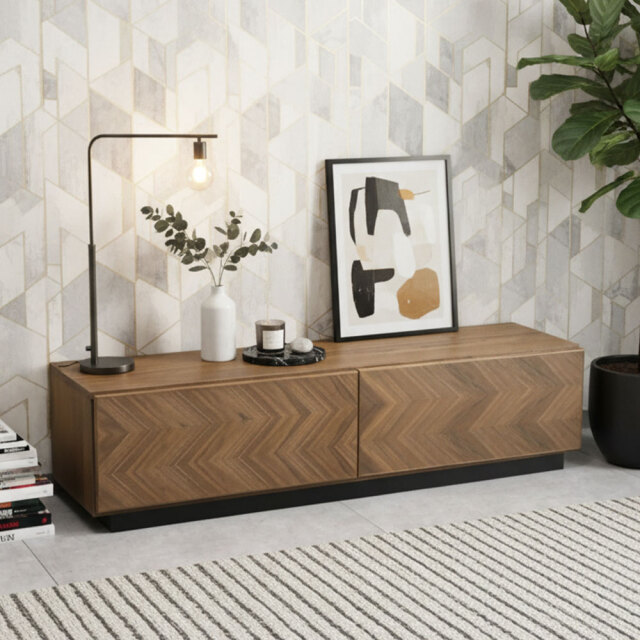 ウォールナット突板ブックマッチ150cm幅テレビボード テレビ台 [アウトレット:傷があります。棚板のメネジが一箇所欠損]