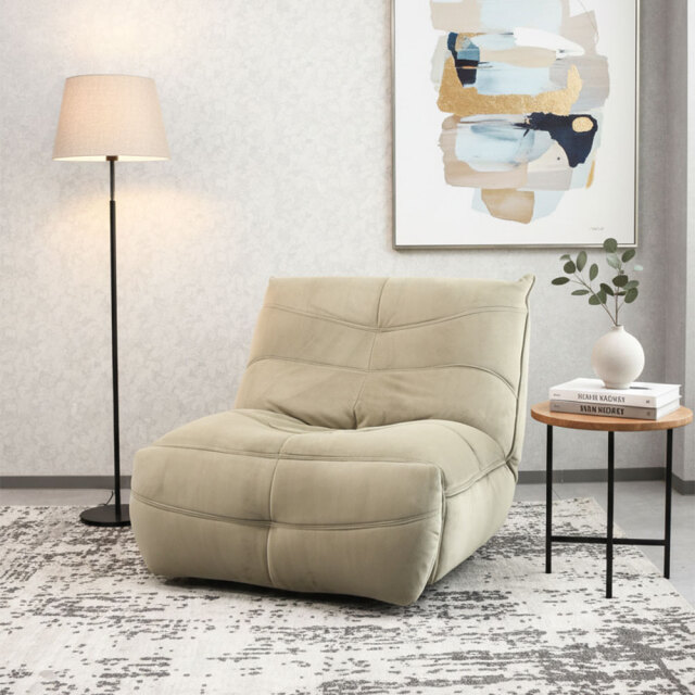 電動リクライニングあぐらソファ1人掛け OA28B [アウトレット: 足元に2cmほどの汚れ]