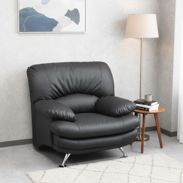 新品アウトレット】関家具 スイート 合成皮革 1人掛け ソファ OA7C mobler