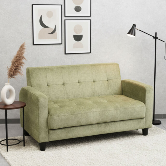 2人掛け ソファ ジャガード風生地 [アウトレット:展示品]