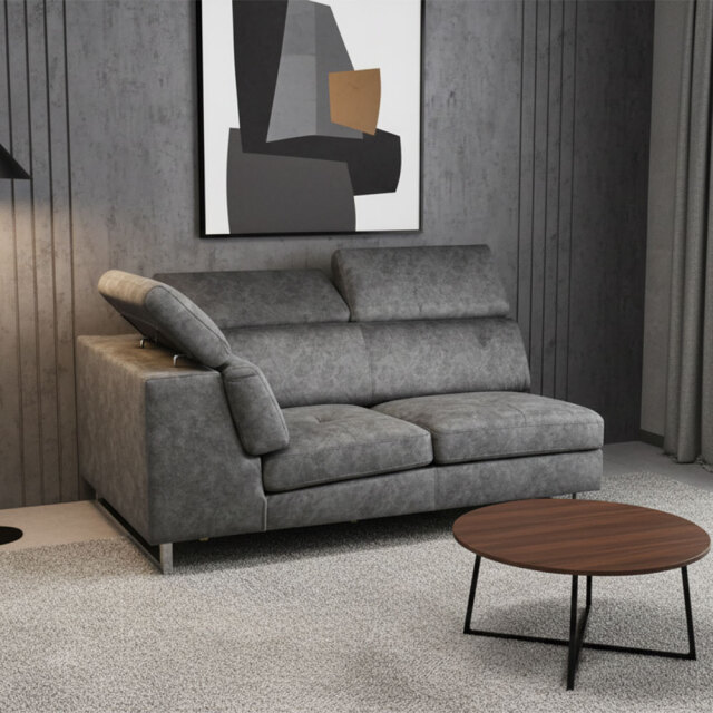 コーヒー汚れ傷に強い スムーステック 2.5人掛けソファ OB18C [アウトレット:元はカウチ]