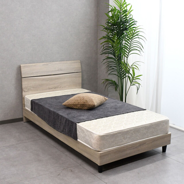 シングルベッド フレームのみ コンセント付き すのこ仕様 OB19B [アウトレット:撮影品]