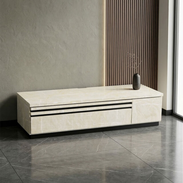 大理石調テレビ台 120cm幅 テレビボード OC12C [アウトレット:撮影品]