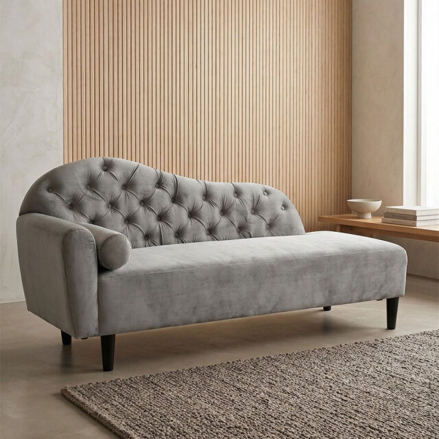 ベルベット調カウチソファ 2人掛けソファ OC25F [アウトレット:撮影品]