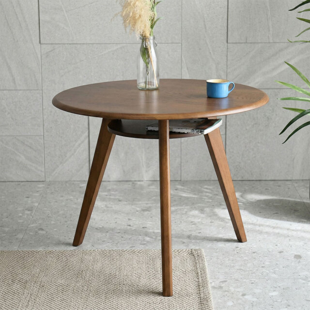 90cm幅オーク無垢材ダイニングテーブル OC2C [アウトレット:撮影品]