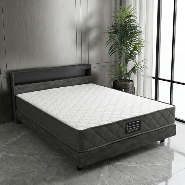 ダブルベッド 宮LED照明コンセント付き すのこ仕様 OC3A [アウトレット:撮影品]