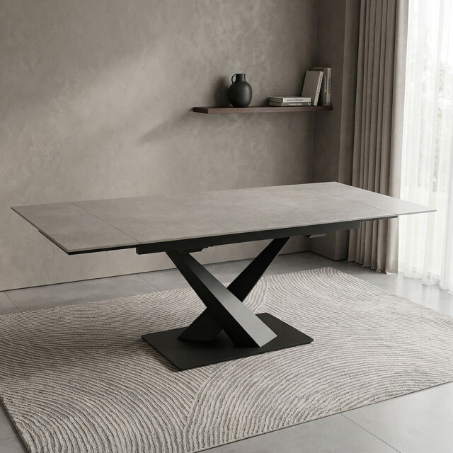 開梱設置 セラミック天板伸長式ダイニングテーブル 140 170 200