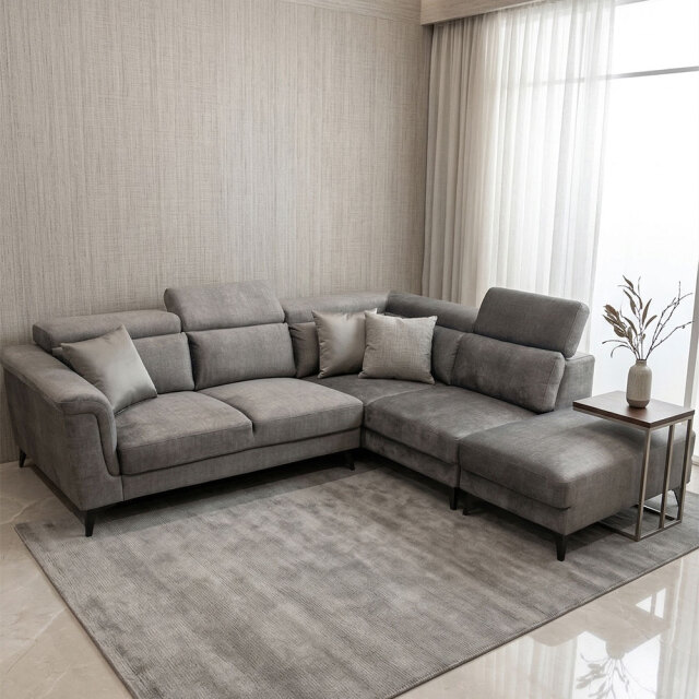 3人掛けソファ カウチソファ L字ソファ エコテックススタンダード100 OD6F [アウトレット:撮影品]