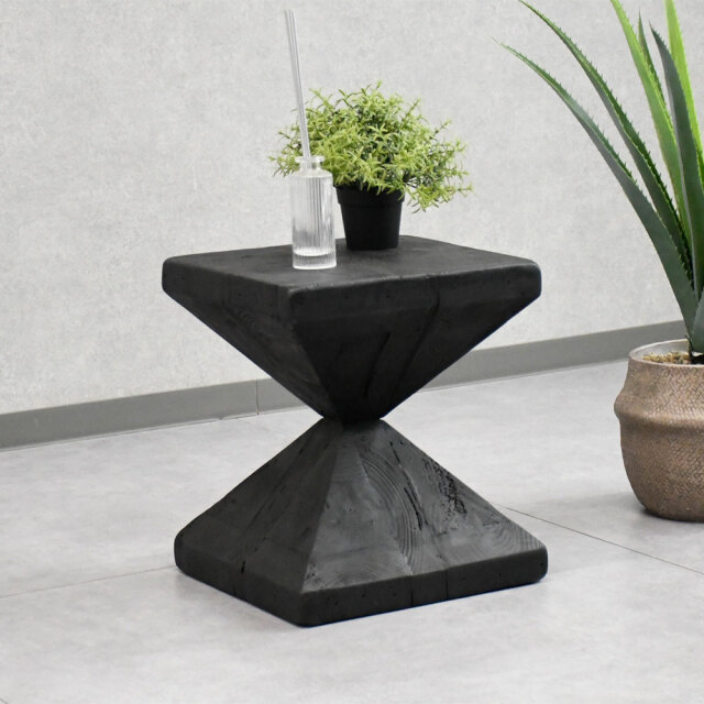 【新品アウトレット】古木パイン無垢材35cm幅サイドテーブル OI29H