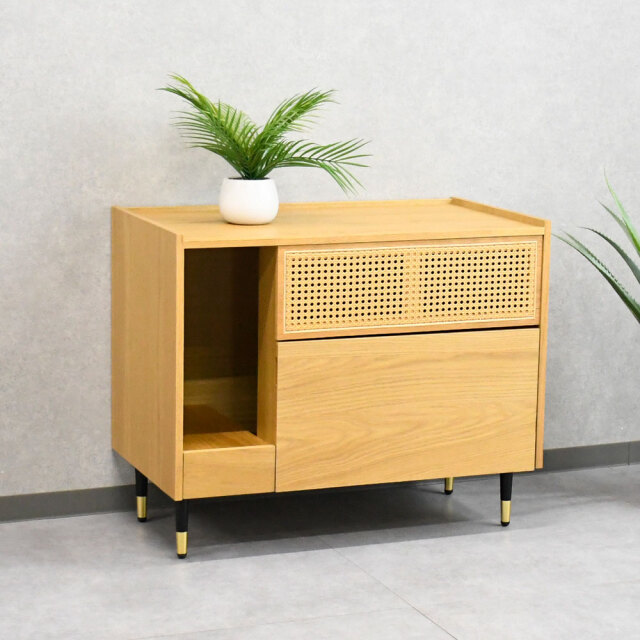 猫のトイレを収納！ 隠しトイレ付きサイドボード  OC2A [アウトレット:キズが数カ所]