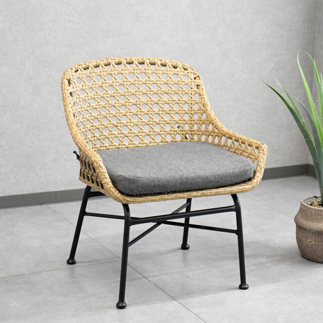 【新品アウトレット】  アジアンリゾートスタイル！ガーデンソファ 1人掛け ガーデンファニチャー OI30A