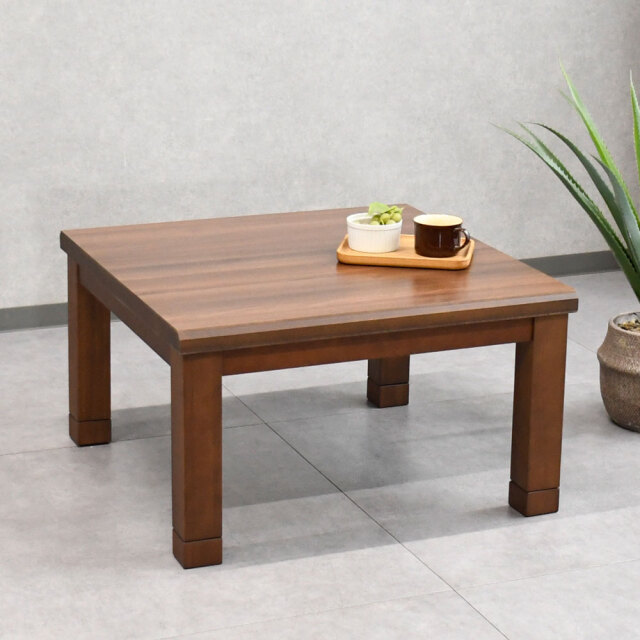 【新品アウトレット】  ウォールナット柄75cm幅こたつテーブル  OJ14A