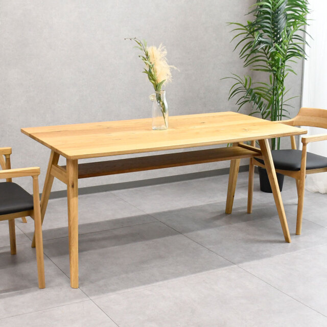 mobler オーク材伸長式ダイニングテーブル 110cm 170cm 超大型オーク材