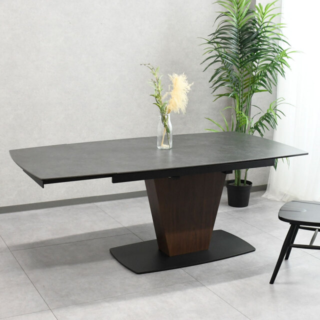 【新品アウトレット】 伸長式セラミックダイニングテーブル 140 180 OJ31E