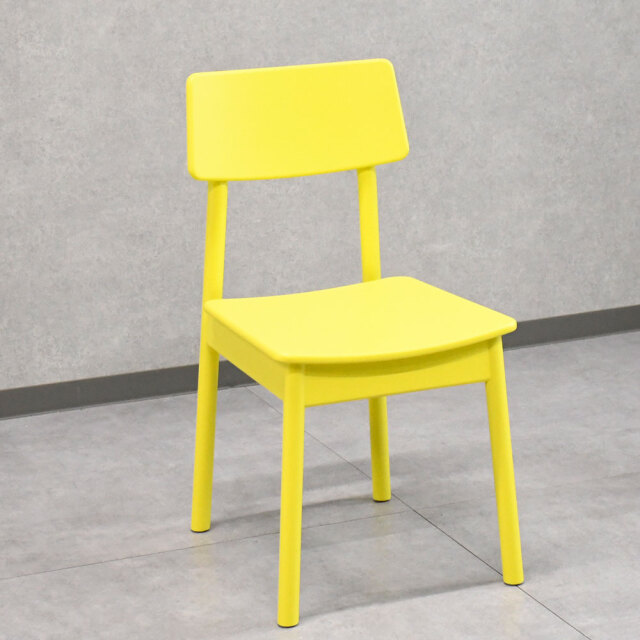 【新品アウトレット】お部屋の主役に！ポップなカラー 無垢材 ダイニングチェア OJ7D