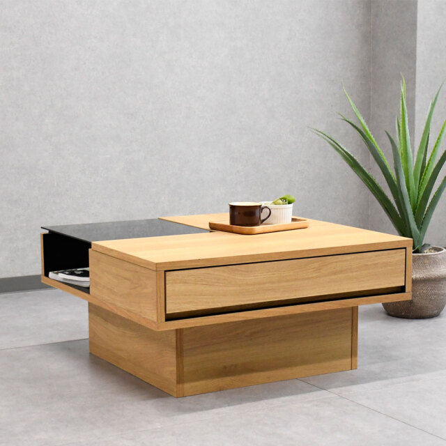 国産完成品75cm角ローテーブル センターテーブル OK11D [アウトレット:撮影品]