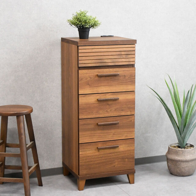 【新品アウトレット】 44cm幅アルダー材5段チェスト タンス OK11E