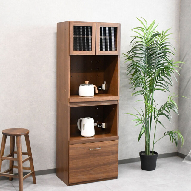 【新品アウトレット】国産完成品60cm幅食器棚 キッチン収納 キッチンボード OK18B