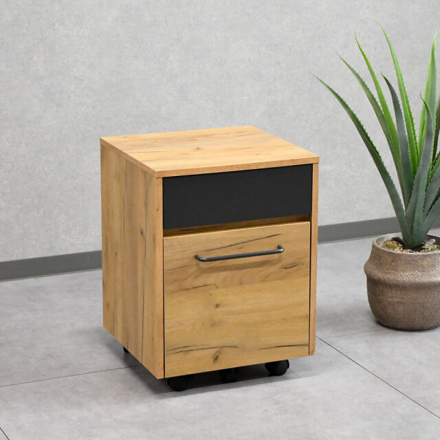 【新品アウトレット】完成品40cm幅デスクワゴンキャスター付き 収納 OK18D